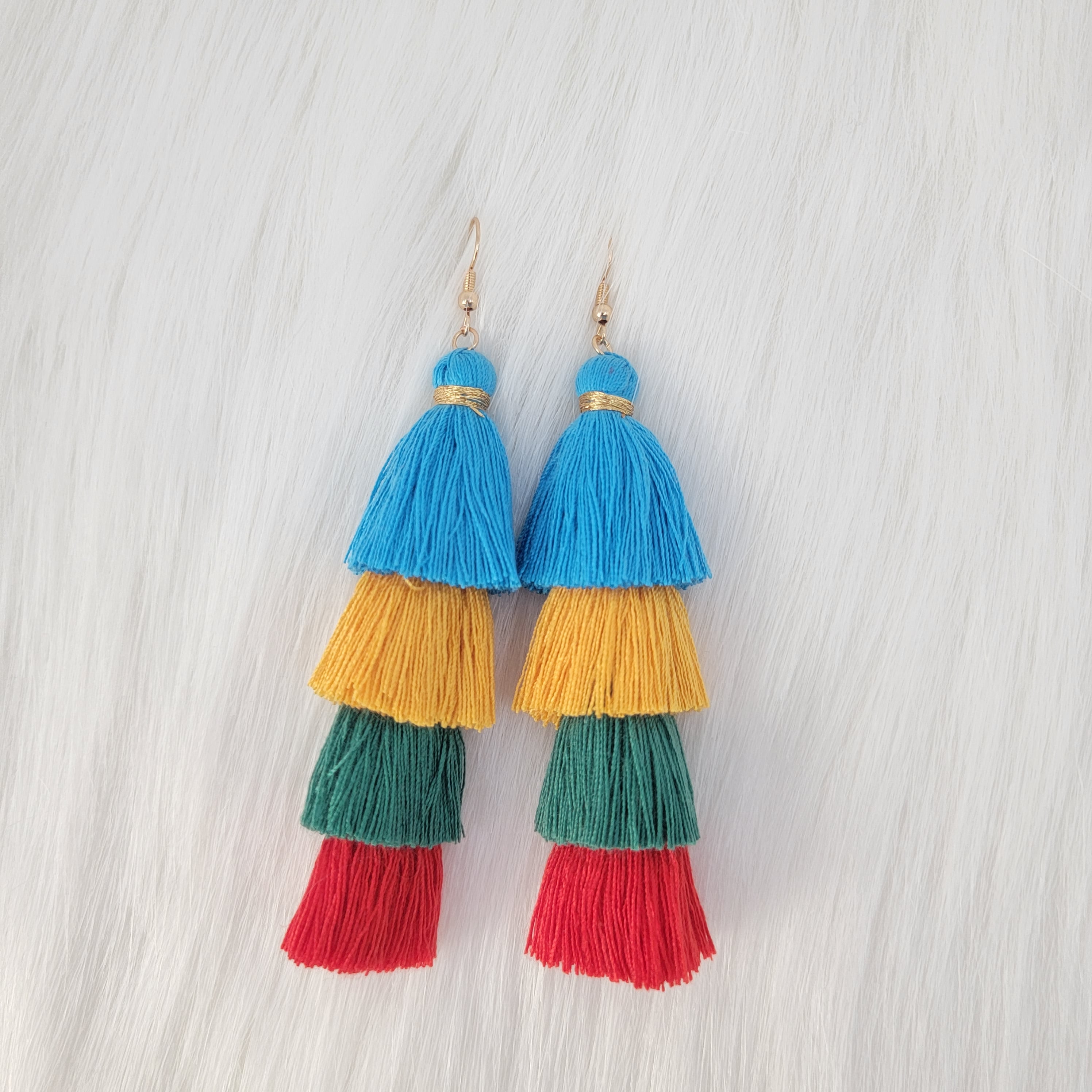 Quadruple Tassels Earrings