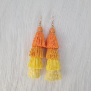 Quadruple Tassels Earrings