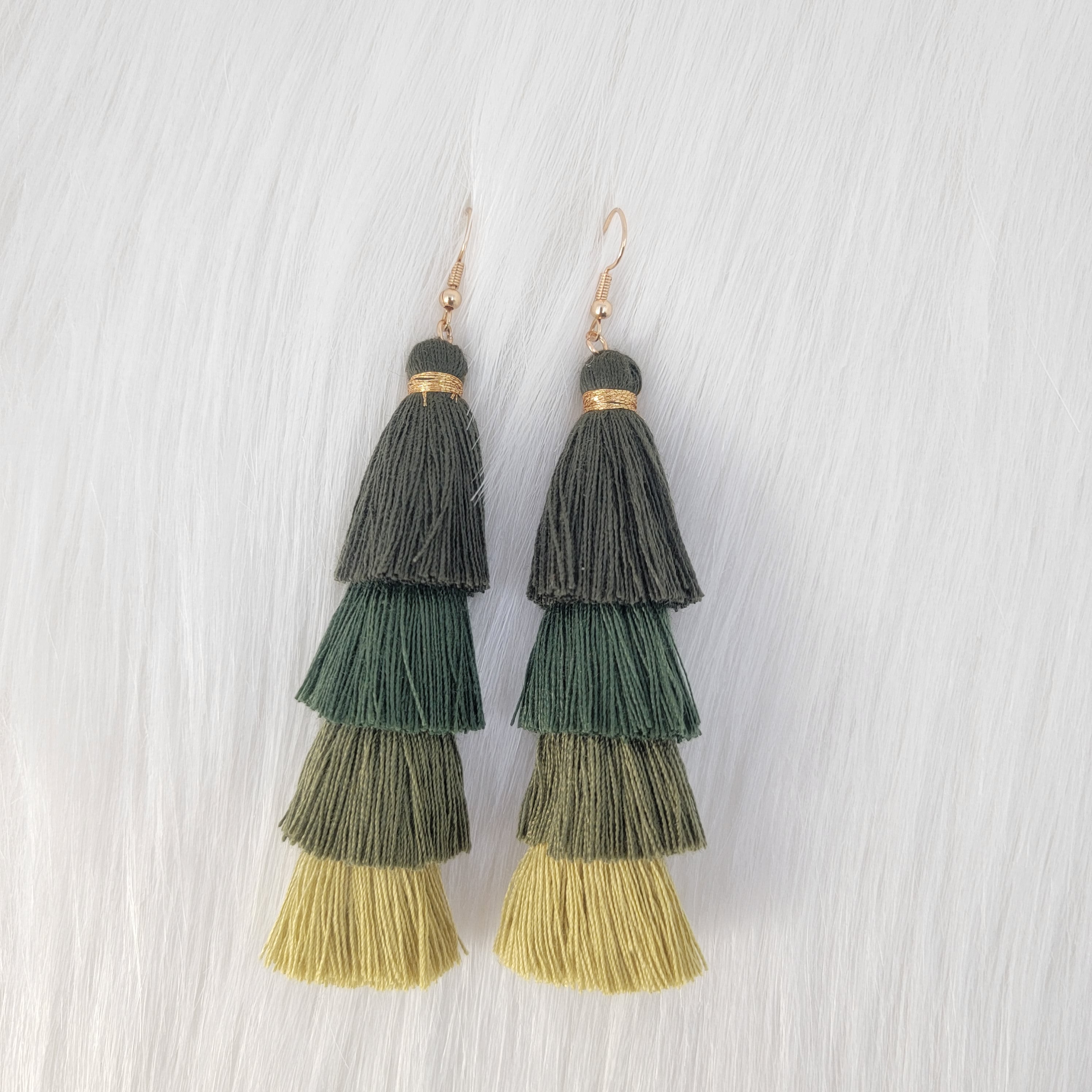 Quadruple Tassels Earrings