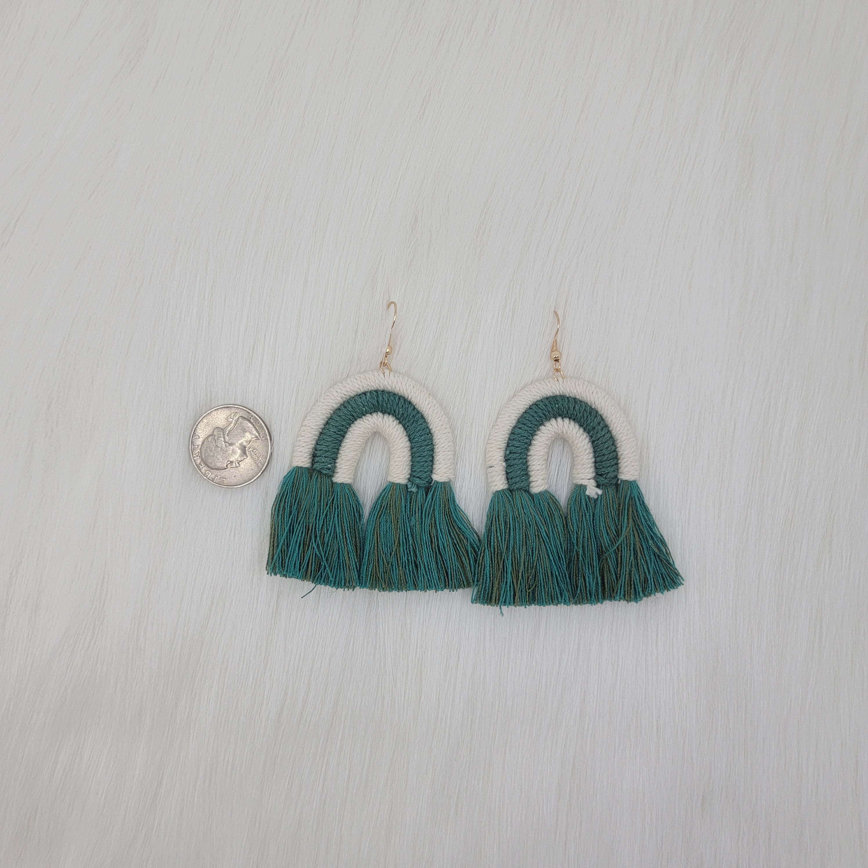 Rainbow Cotton Earrings
