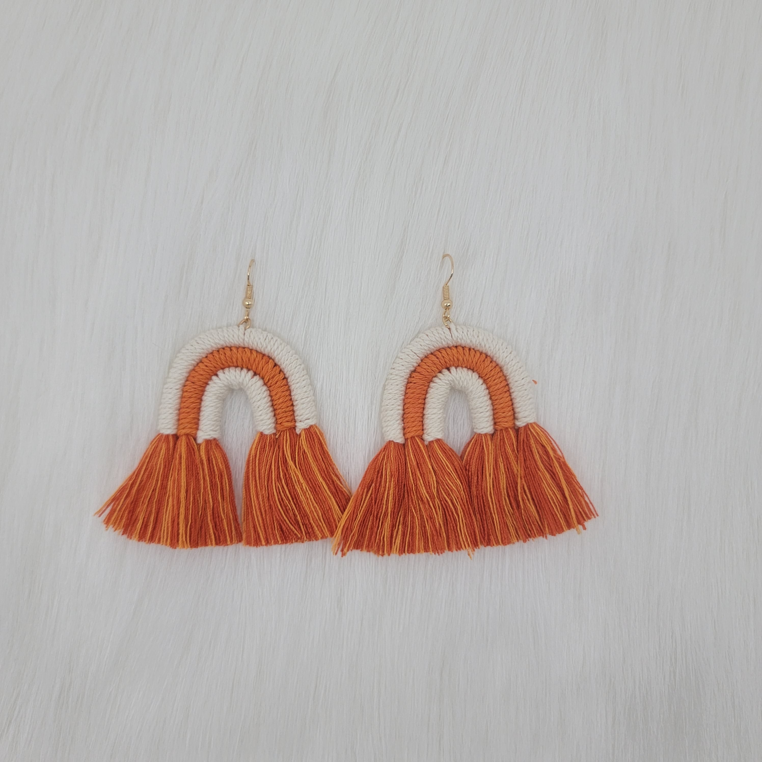 Rainbow Cotton Earrings