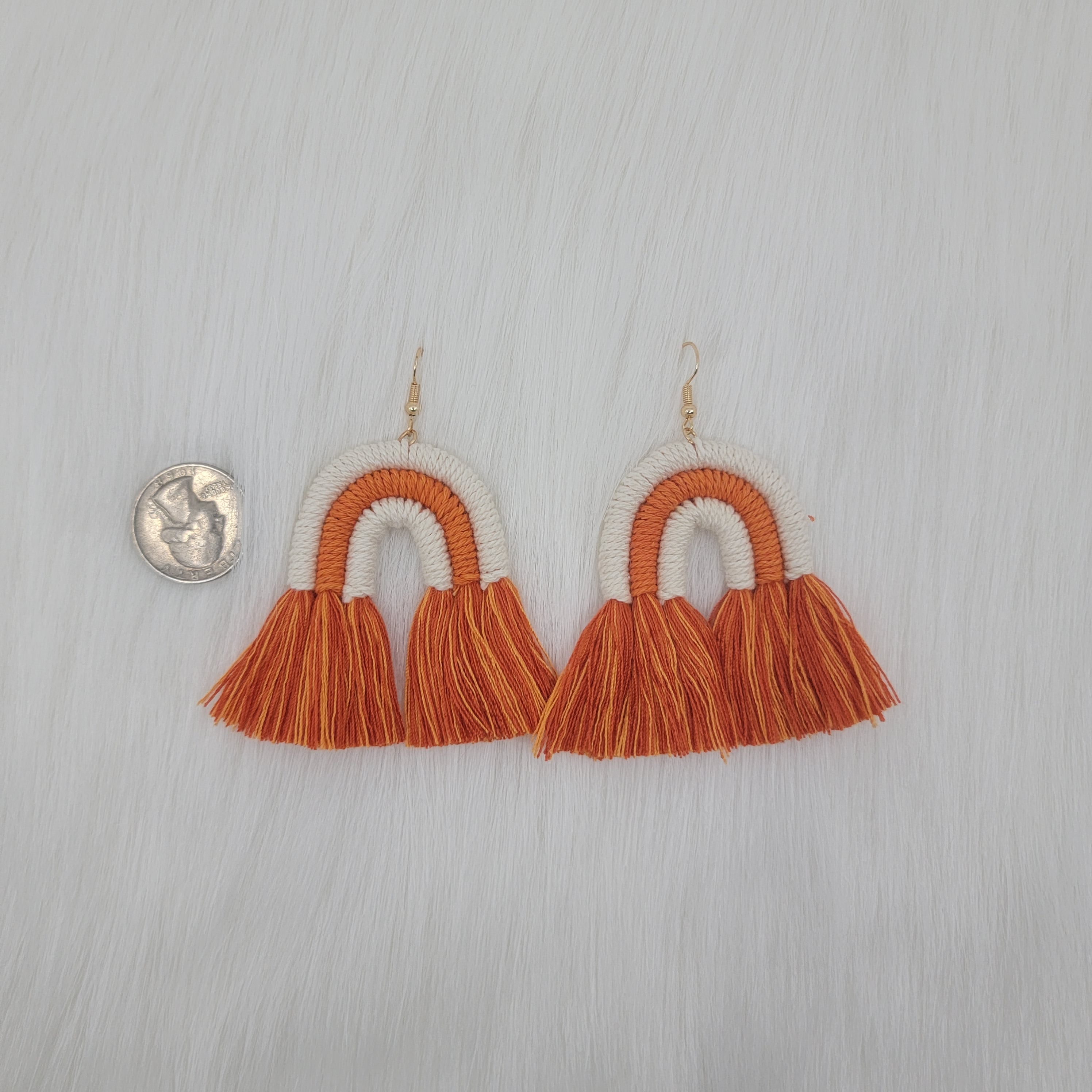 Rainbow Cotton Earrings