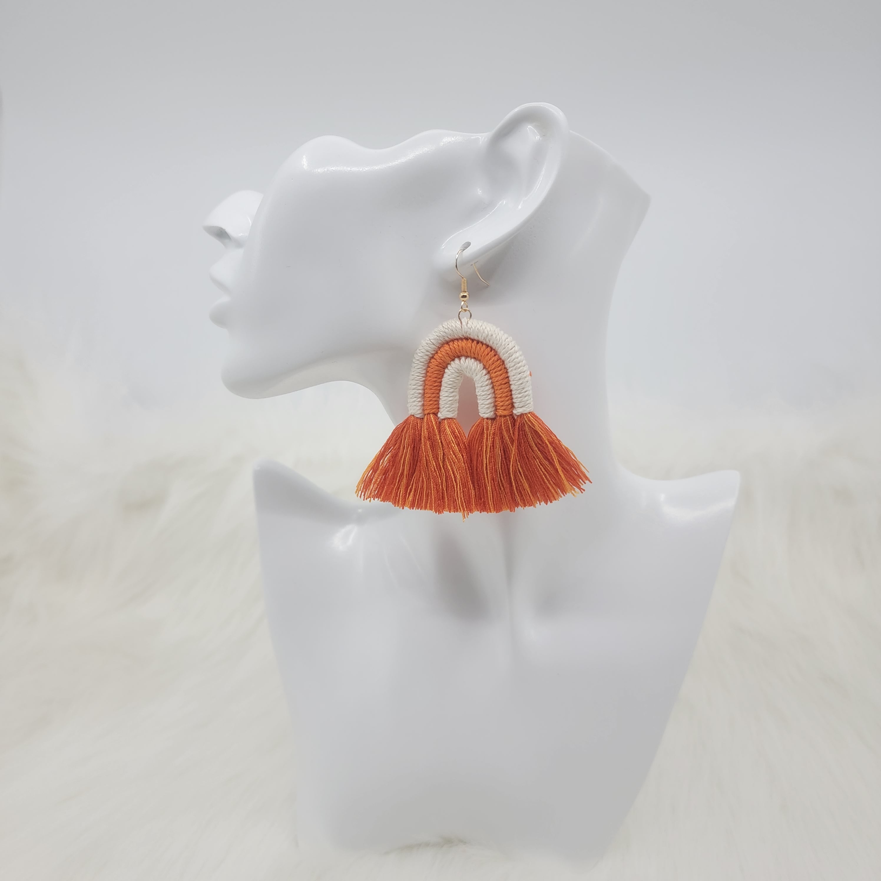 Rainbow Cotton Earrings