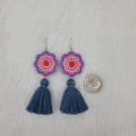 Colorful Crochet Earrings With Tassels