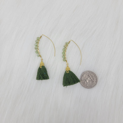 Crystal Wrapped Over Hooks With Tassels