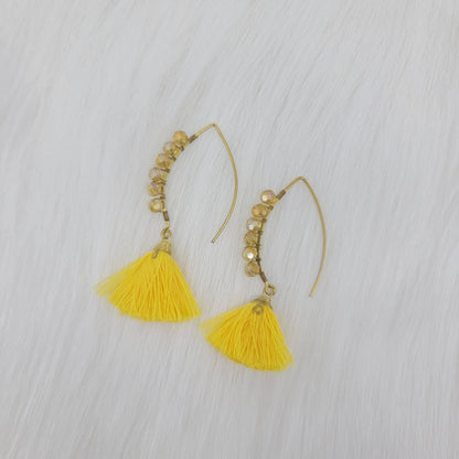 Crystal Wrapped Over Hooks With Tassels