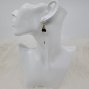 Flower Crystal Drop Dangle Earrings