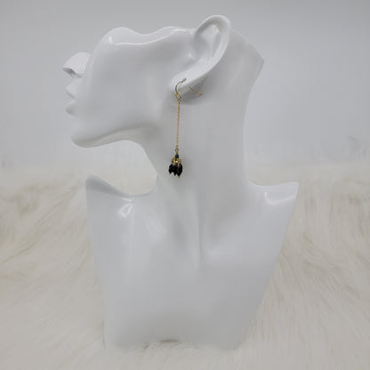 Flower Crystal Drop Dangle Earrings