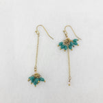 Flower Crystal Drop Dangle Earrings