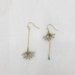 Flower Crystal Drop Dangle Earrings