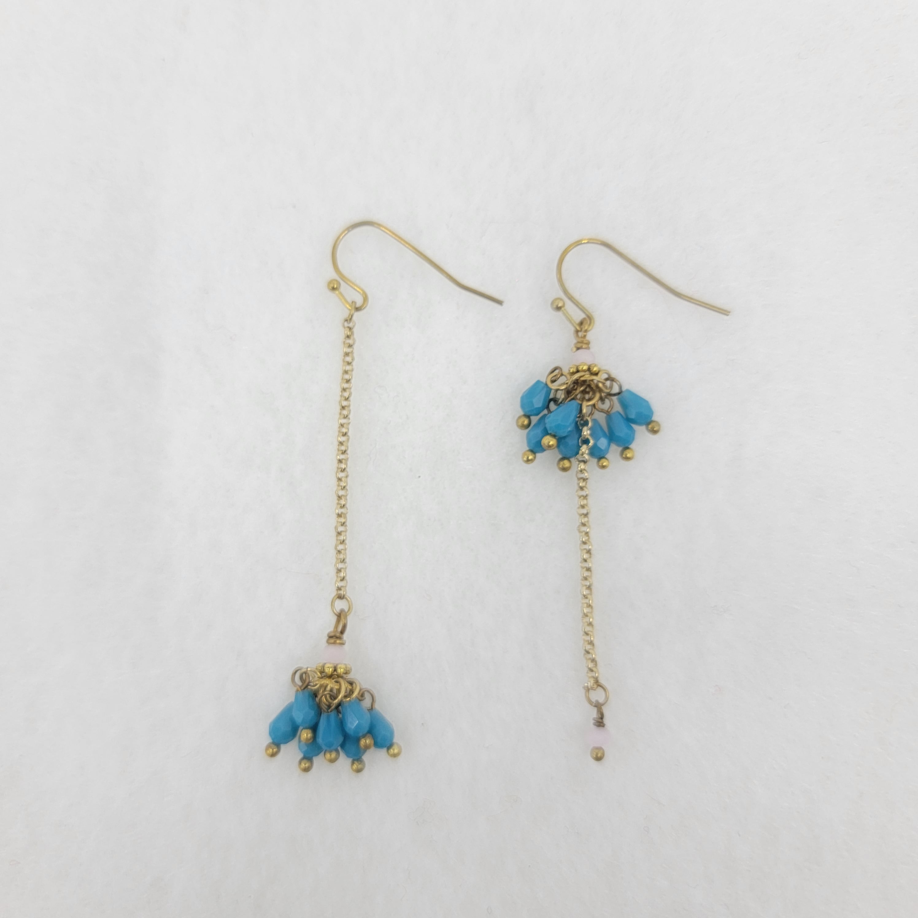 Flower Crystal Drop Dangle Earrings