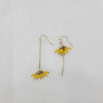 Flower Crystal Drop Dangle Earrings