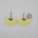 Fan Tassels Brass Earrings