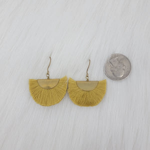 Small Fan Tassels Earrings