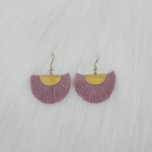 Small Fan Tassels Earrings