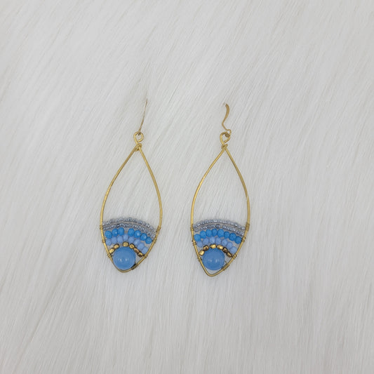 Crystal Wrapped Oval Earrings
