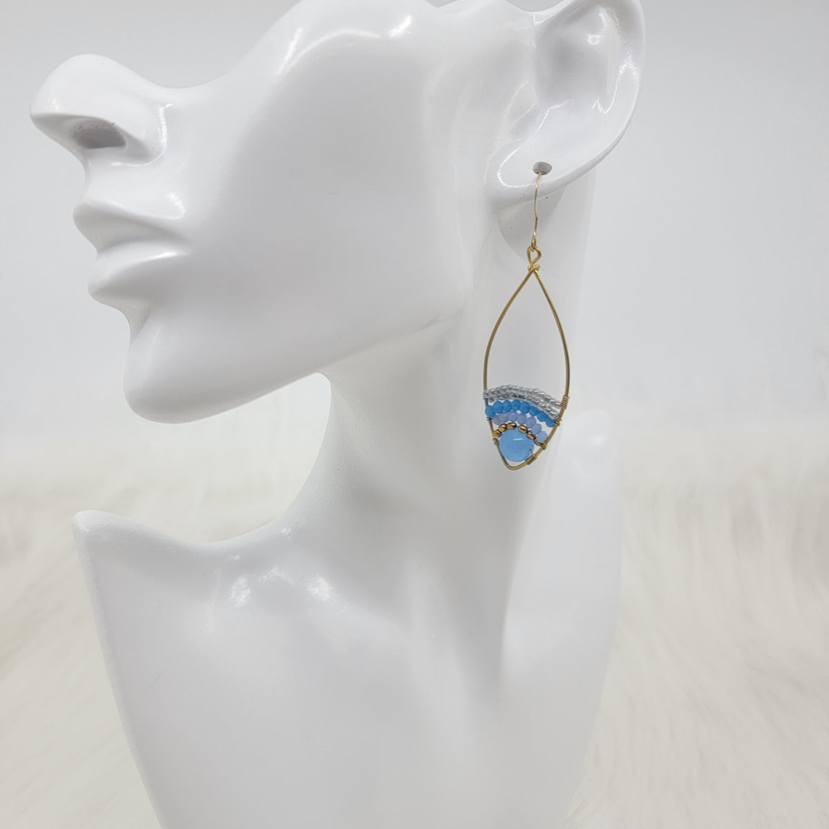 Crystal Wrapped Oval Earrings