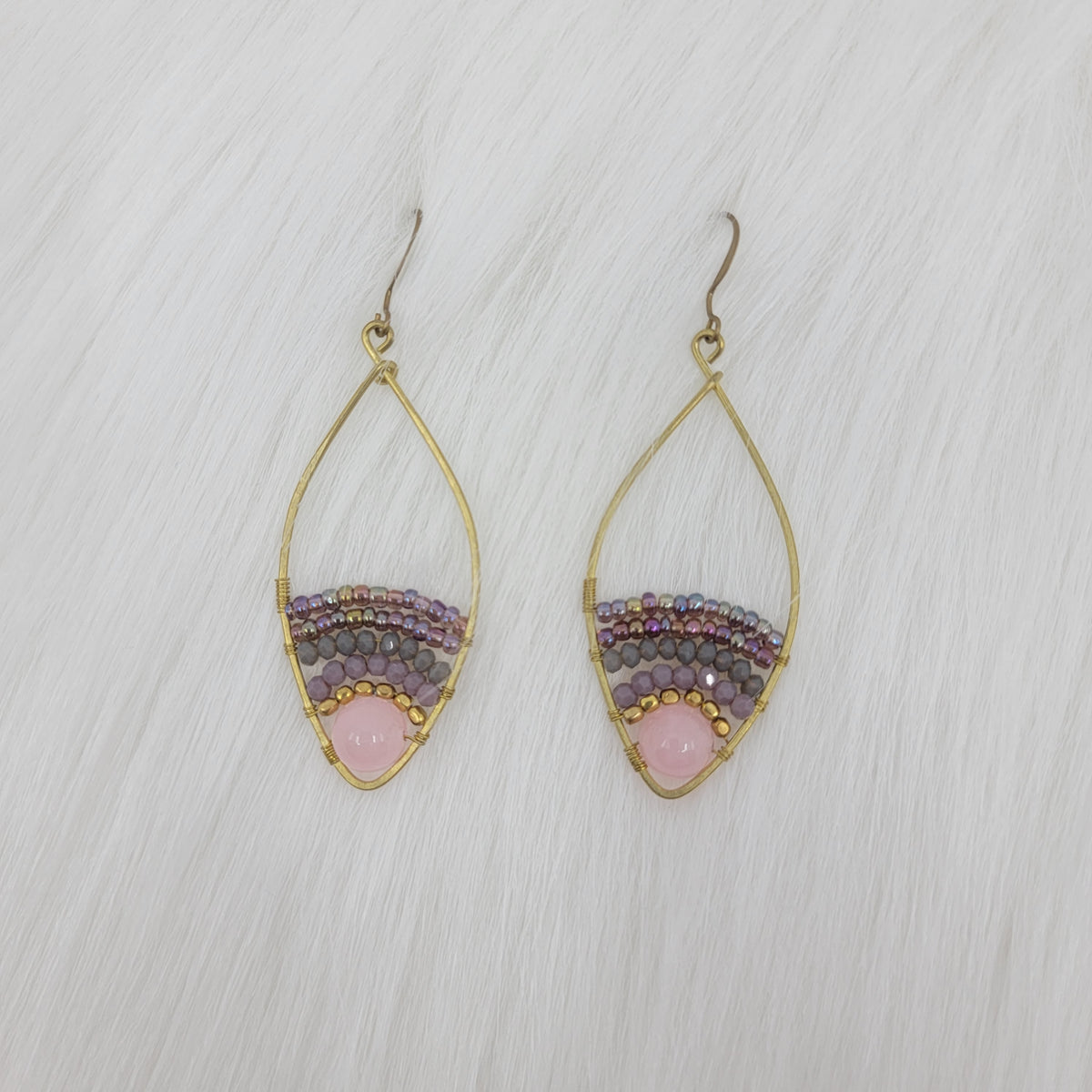 Crystal Wrapped Oval Earrings