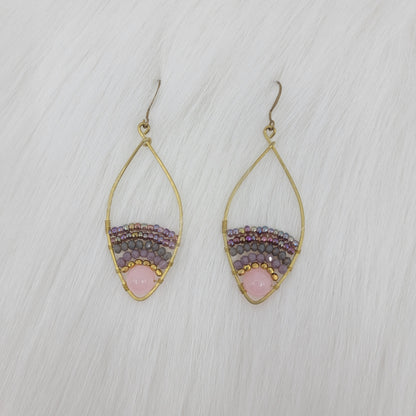Crystal Wrapped Oval Earrings