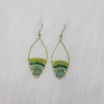 Crystal Wrapped Oval Earrings