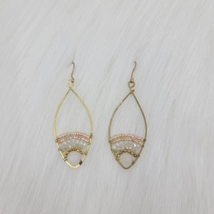 Crystal Wrapped Oval Earrings