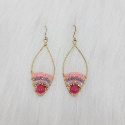 Crystal Wrapped Oval Earrings