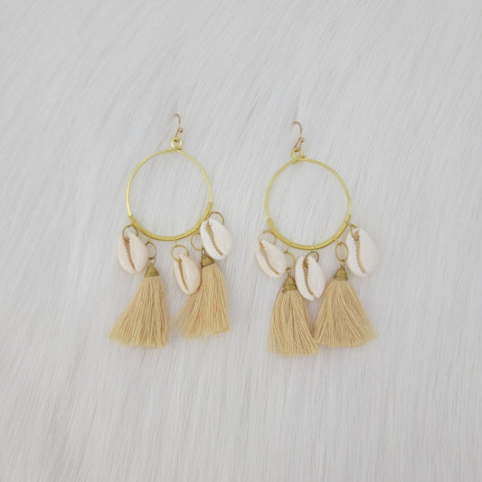 Cowries Shell Earrings With Tassels