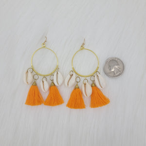 Cowries Shell Earrings With Tassels