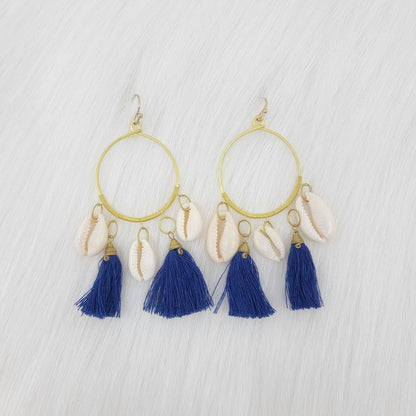 Cowries Shell Earrings With Tassels