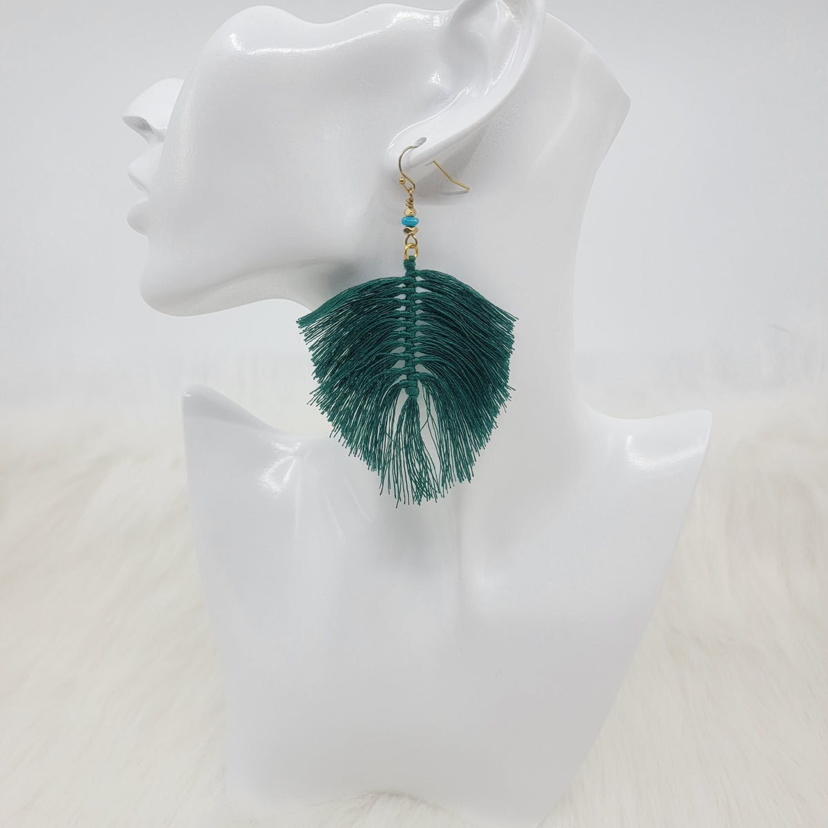 Macramé Cotton Leaves Earrings
