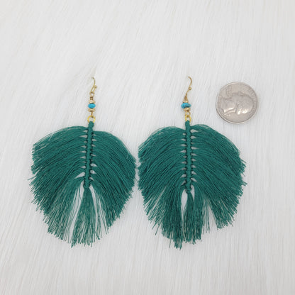 Macramé Cotton Leaves Earrings