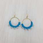 Circle Crochet with Crystal Earrings