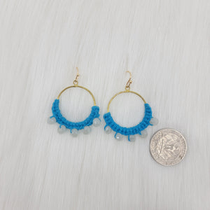Circle Crochet with Crystal Earrings