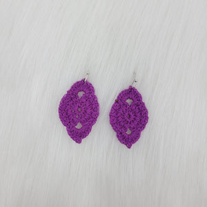 Purple Crochet Earrings