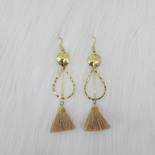 Teardrop Earring With Tassels