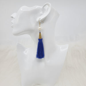 Tassels Earrings With Pearls