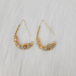 Wire Wrapped Crystal beads Earrings