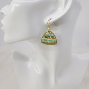 Triangle Crystal Beads Earrings