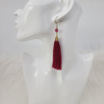 Simple Tassels earrings with Crystal Beads