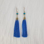 Simple Tassels earrings with Crystal Beads