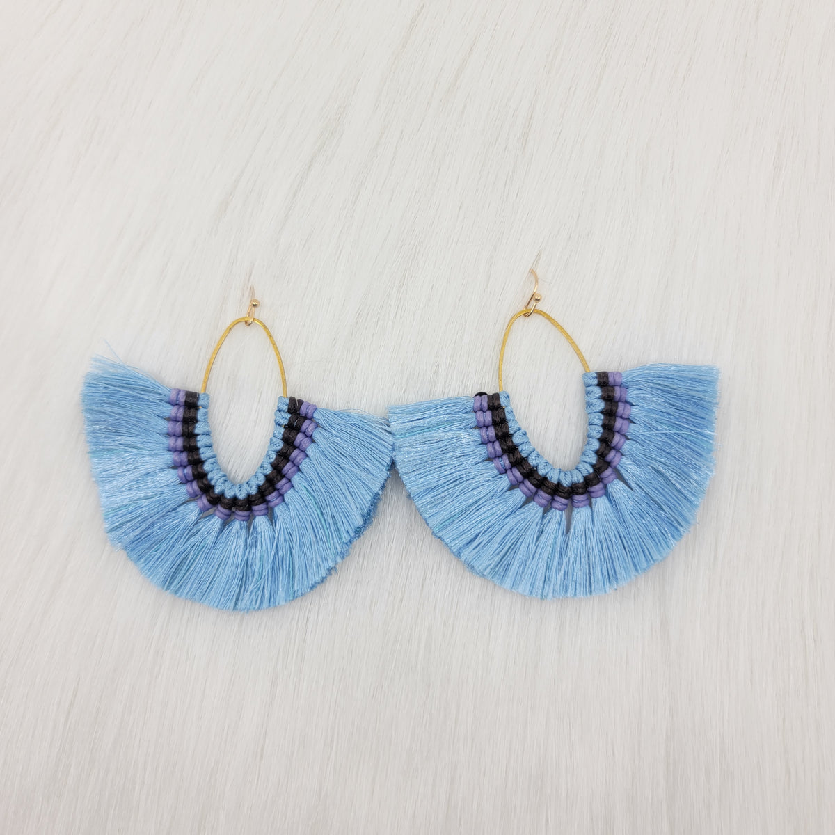 Oval Bohemian Tassels Earrings