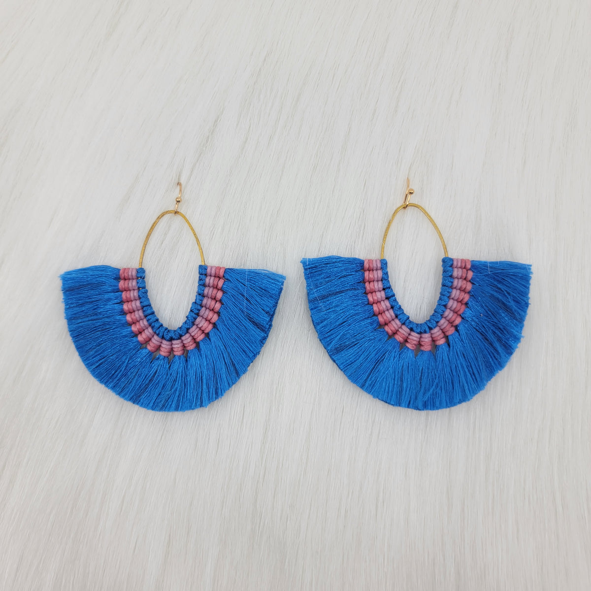 Oval Bohemian Tassels Earrings