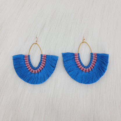 Oval Bohemian Tassels Earrings