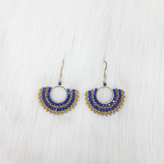 Circle Crystal Wire Wrapped Earrings