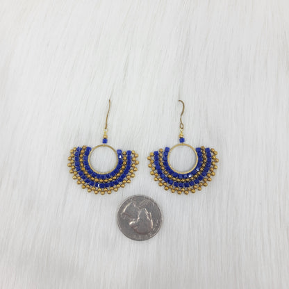 Circle Crystal Wire Wrapped Earrings