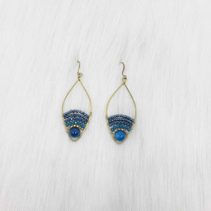 Crystal Wrapped Oval Earrings