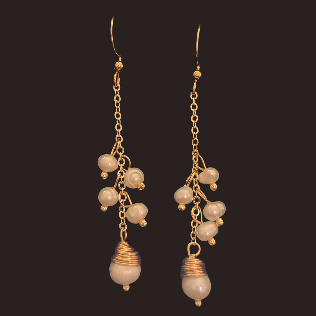 Freshwater Pearl Mini Pearl Cluster Earrings